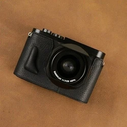 Genuine Leather Camera case Half Body For Leica Q Typ 116 Leica Q2 Q2 MONOCHROM Q3 Bottom Cover Base Handmade