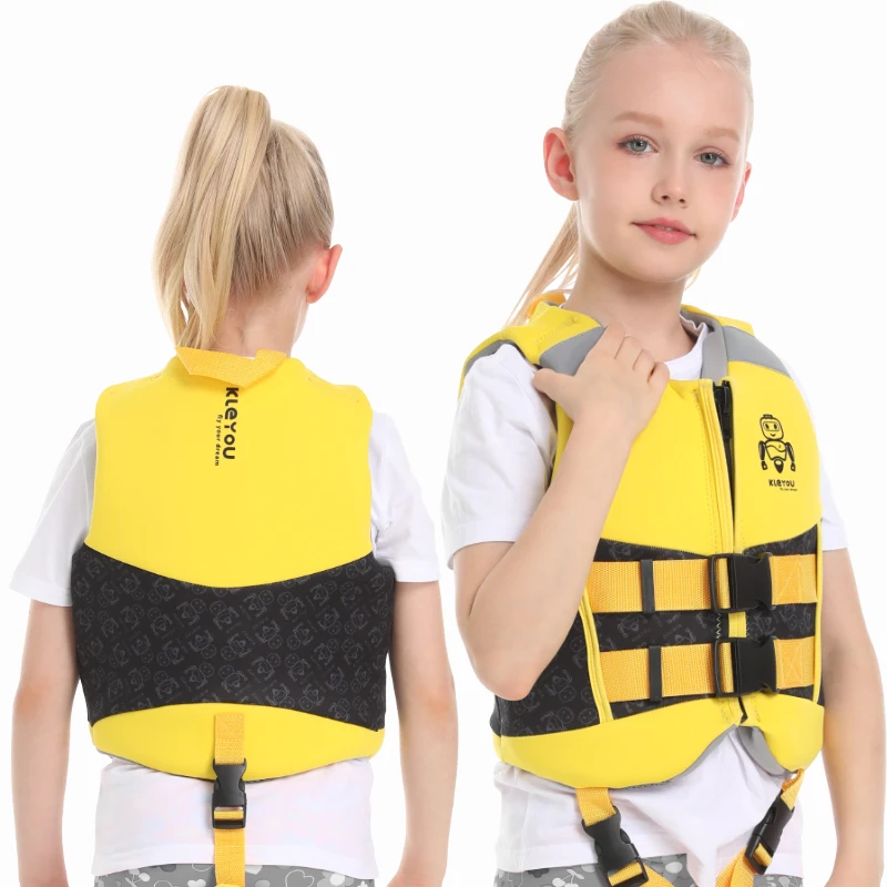 Jaqueta salva-vidas de neoprene para crianças, Colete salva-vidas flutuante, Meninos e meninas surfando coletes, Flotação de mergulho, Criança