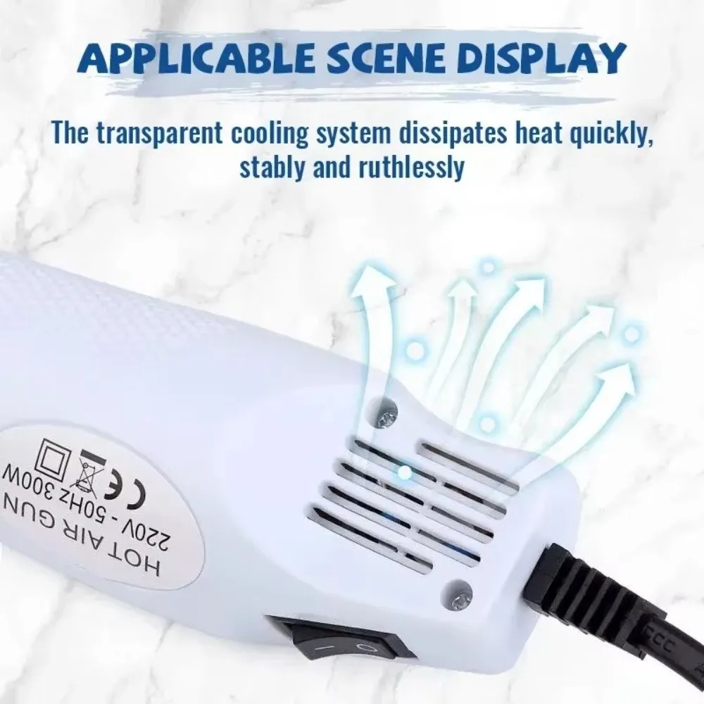 

300W Heat Electric Power Tool 220V Shrink Plastic Hot Air With Supporting Seat DIY Tool Color