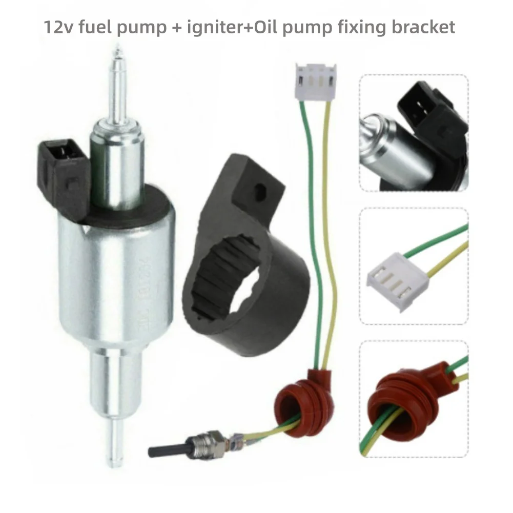 Kit riscaldatore da parcheggio 12 Volt 5KW con connettore di accensione pompa olio combustibile e staffa fissa per riscaldamento a freddo
