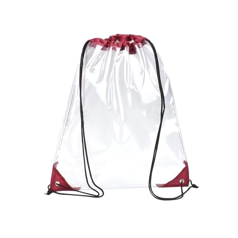 

A3PE New Transparent Drawstring Backpack School Tote Gym Bag Sport Pack