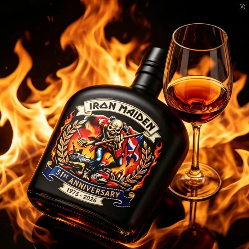 51th Anniversary Skull Pattern Whiskey Decanter Vintage Barware Drinkware Gift For Man Cave Home Decor