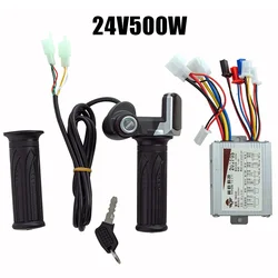 1×Bicycle Brushed Controller Throttle Grip Kit 24V/36V/48V 250W/350W/500W/1000W Electric Scooter E-Bike Controller Retrofit Sets