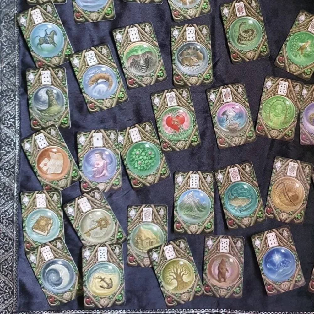 10.4*7.3cm The Enchanted Lenormand Oracle 39 Magical Cards To Reveal Your True Self and Your Destiny