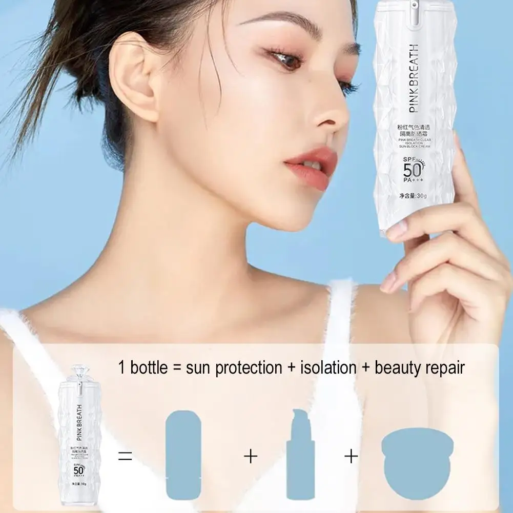 Crema blanqueadora para cara y cuerpo, Protector solar resistente al agua, refrescante, hidratante Uv, 30g, corrector, iluminador, N2j7, Spf50