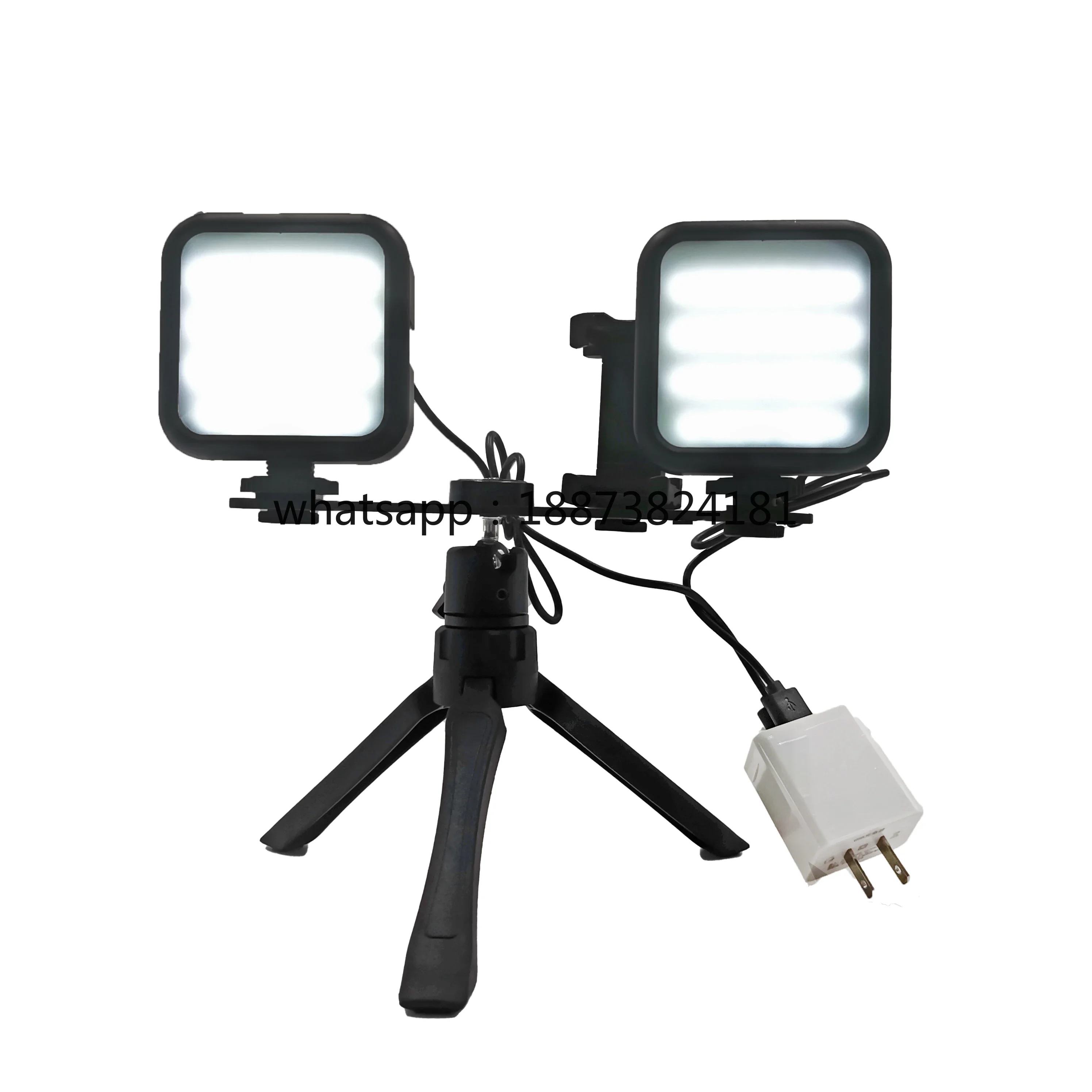 New Dental Photography Flash Light Holder Mobile with 2 LED Lights fast shipping