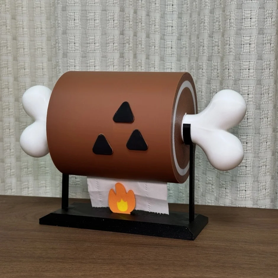 

Game Monsters Huntering Tissue Box Roast Meat Barbecue Creative Standing Storage Roll Paper Holder Desktop Cute Roll Paper Rack