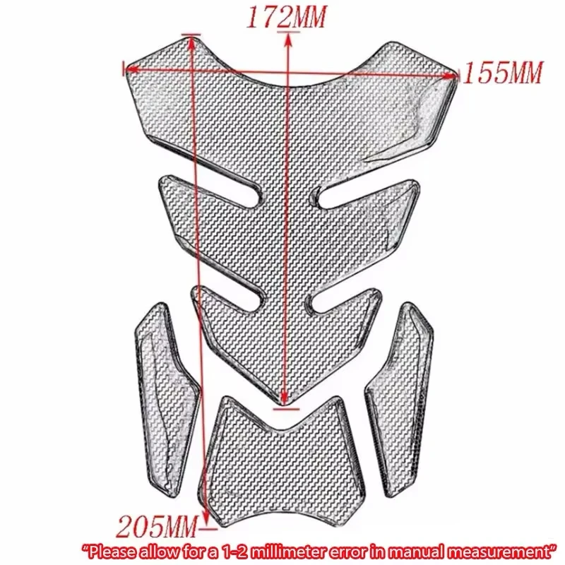3D Gel Dome Motorcycle Tank Pad Protector Stickers Fit For CB500 CB 500 CB500X CB500F Forged Carbon Fiber Tank Waterproof & slip view 5