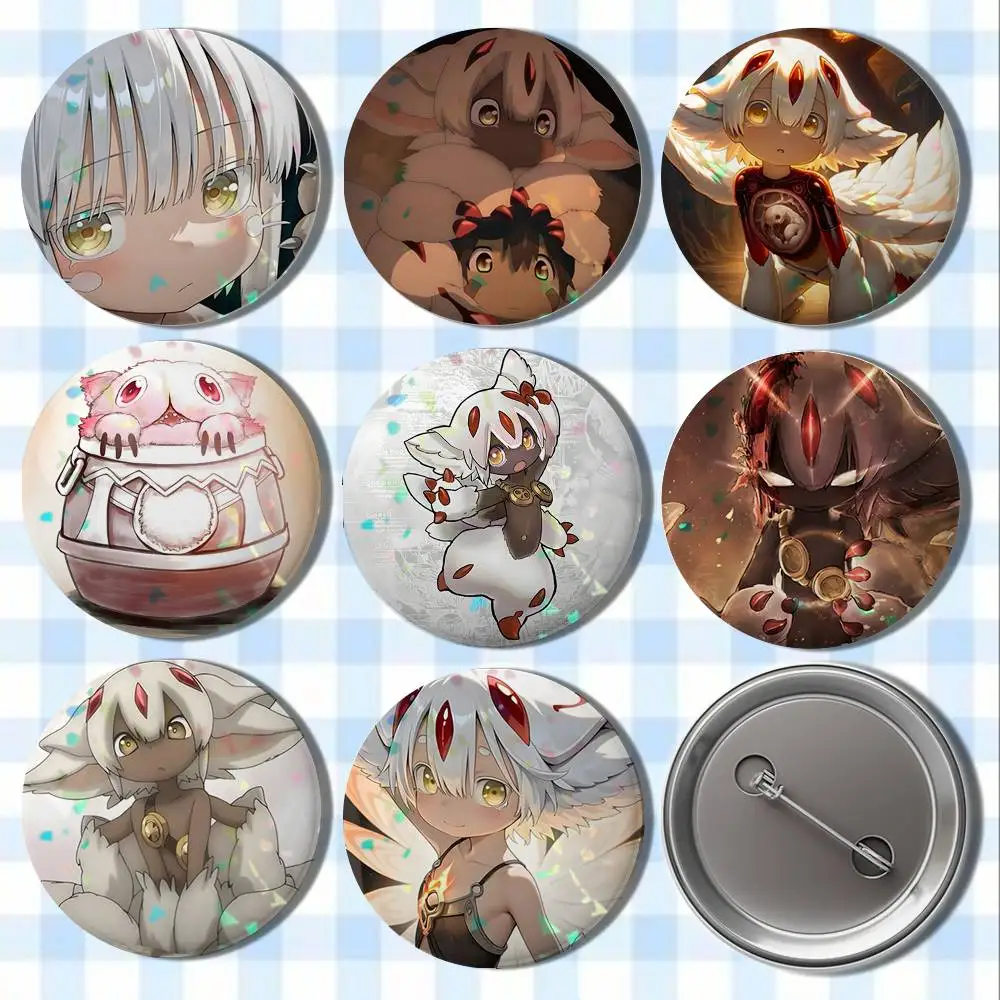 

Made In A-Abyss F-Faputa Badges Button Round Creative Pin Brooch Badge Bag Decor Accessories Fans Collect Friends Gifts