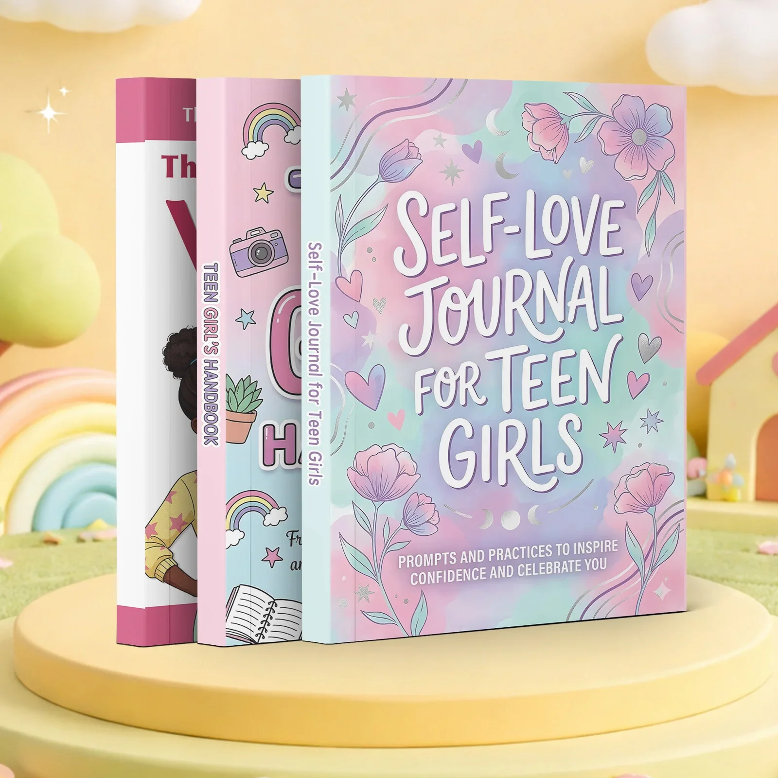 Complete Teen Girl Guide Set, Confidence, Self-Love and Body Awareness Books, Inspiring Journal Prompts and Helpful Advice for