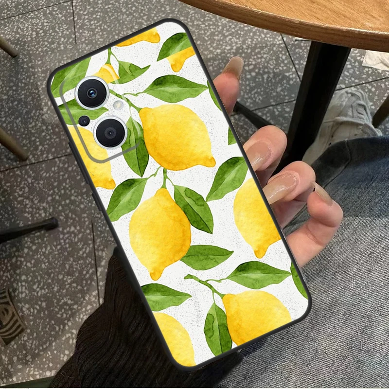 Lemon Fruit Case For OPPO Reno 7 8 10 Pro 8T 2Z 4Z 5Z 6 Lite OPPO Find X6 Pro X2 X5 Lite X3 Neo Cover