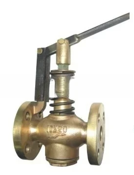 Shipbuilding fuel oil tank self-closing drain valve
