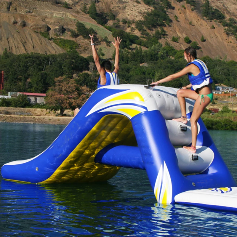 Inflatable Water Slide Inflatable Floating Trampoline Water Slide For Children And Adults Playing Water Game Sports