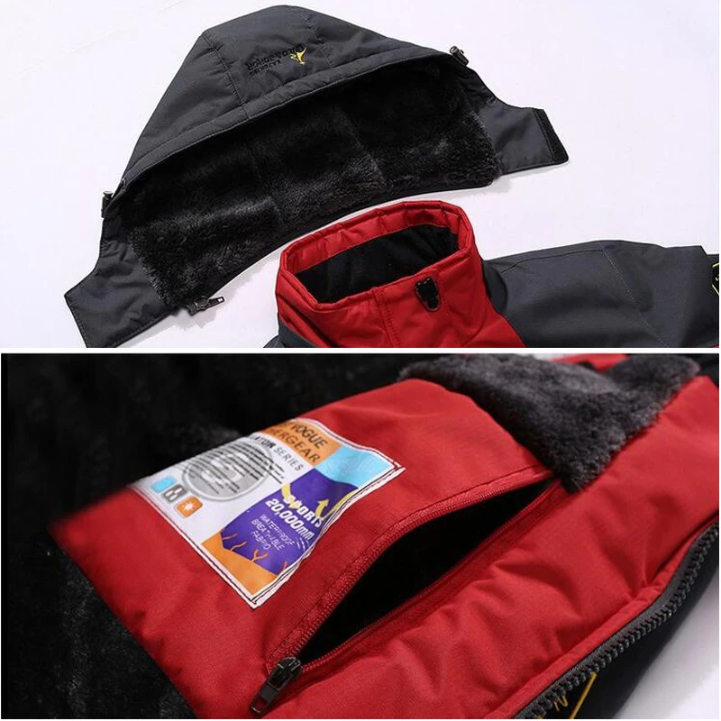 Winter Men's Plush Outdoor Coat Autumn Jacket Men's Windproof Thickened Warm Black Fur Coat Men's Hooded Jacket Oversize Jacket