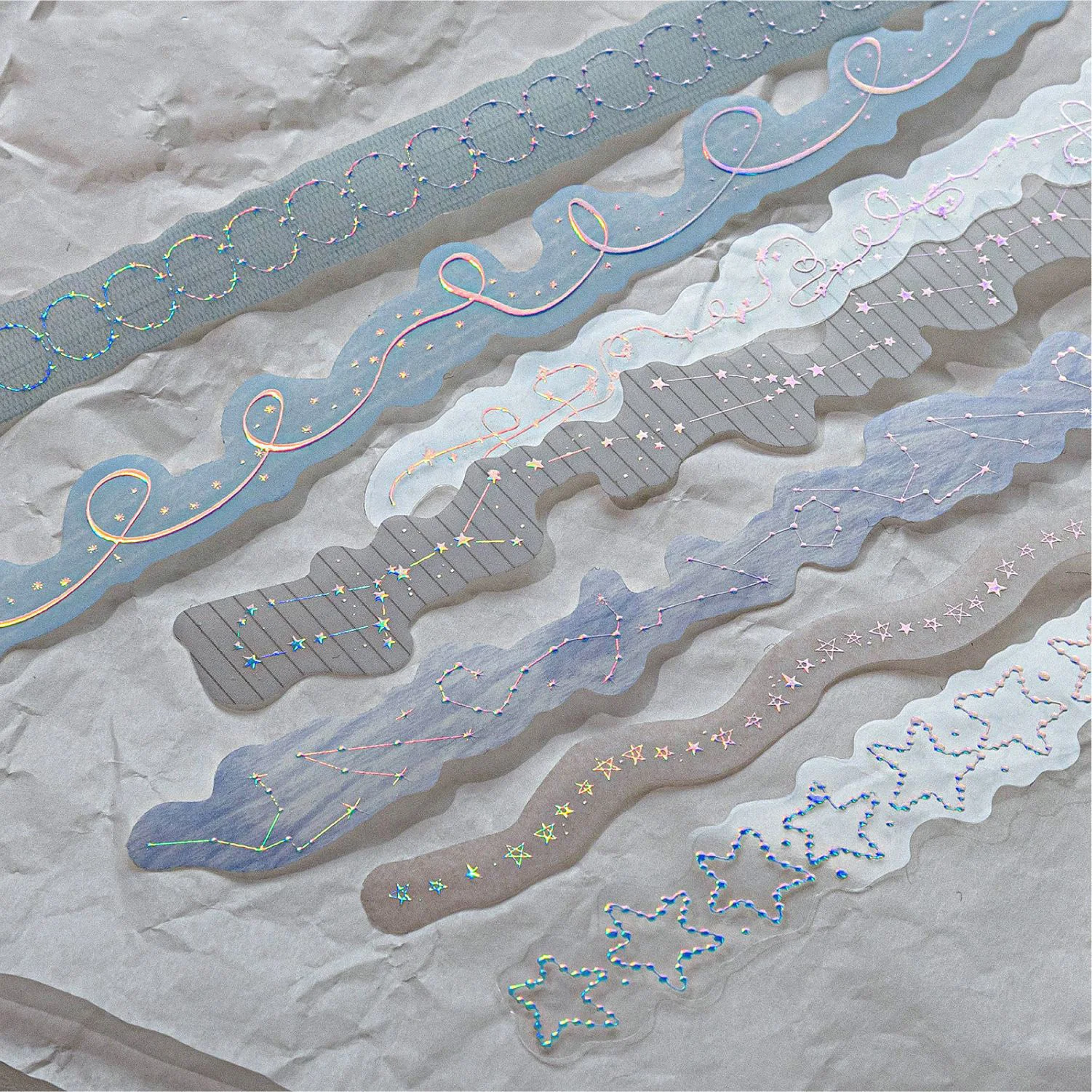 Capture Star Series Cut Milky Way Starlight Landscape PET Sticker Creative DIY Journal Material Collage Stationery