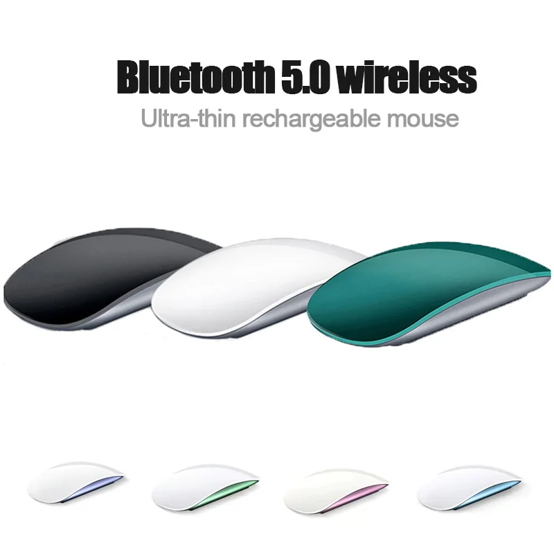 Magic Mouse For Apple Rechargeable Wireless Bluetooth 5.0 Mouse Ergonomic Ultra-thin Silent Mice For IOS Mac Microsoft Laptop PC