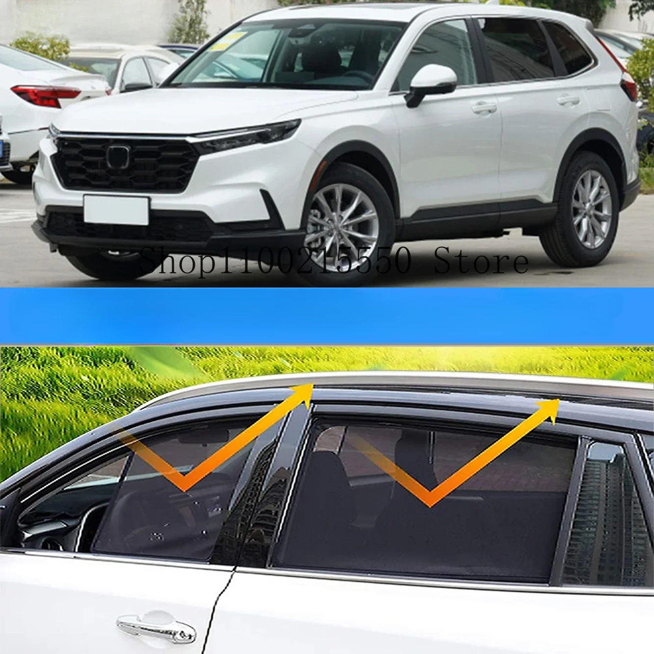 Side Sun Shade Shading Protection Window SunShades Sunshield Car Accseeories For Honda CR-V CRV 6TH GEN 2023 2024 Hybrid 5 Seats