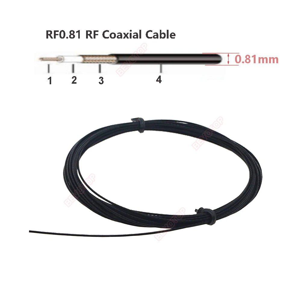 RF1.13 HF-Koaxialkabel, Außendurchmesser = 1,13 mm, Pigtail, 50 Ohm, HF-Koax-Verlängerungskabel, Mini-Draht für Ufl IPX-1 IPX-3 IPX-4 MHF4-Anschluss