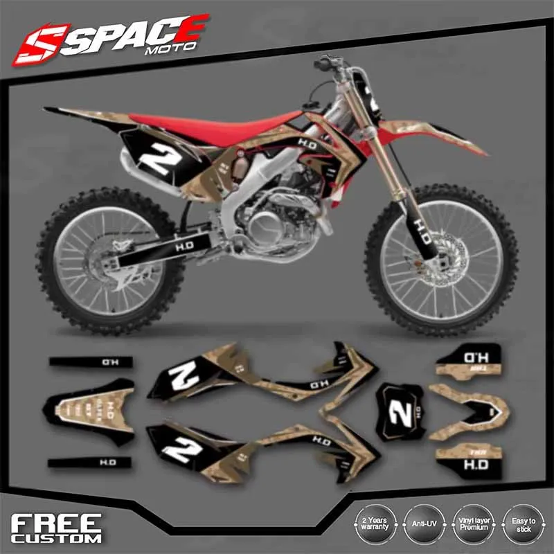 

SPACE пользовательская мотоциклетная графическая фоновая наклейка для HONDA CRF250 2010 2011 2012 2013 CRF450 2009-2012, наклейки, наборы наклеек 10