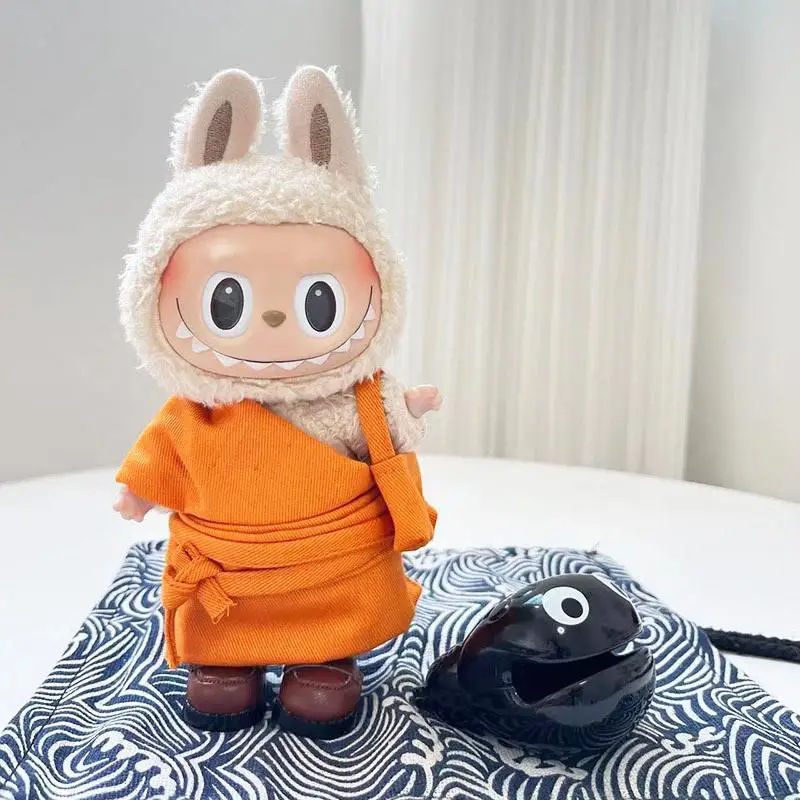 17cm Mini Plush Doll\'S Clothes Outfit Accessories For Korea Kpop Exo Labubu Idol for upset duck Dolls monk set Clothing DIY Gift