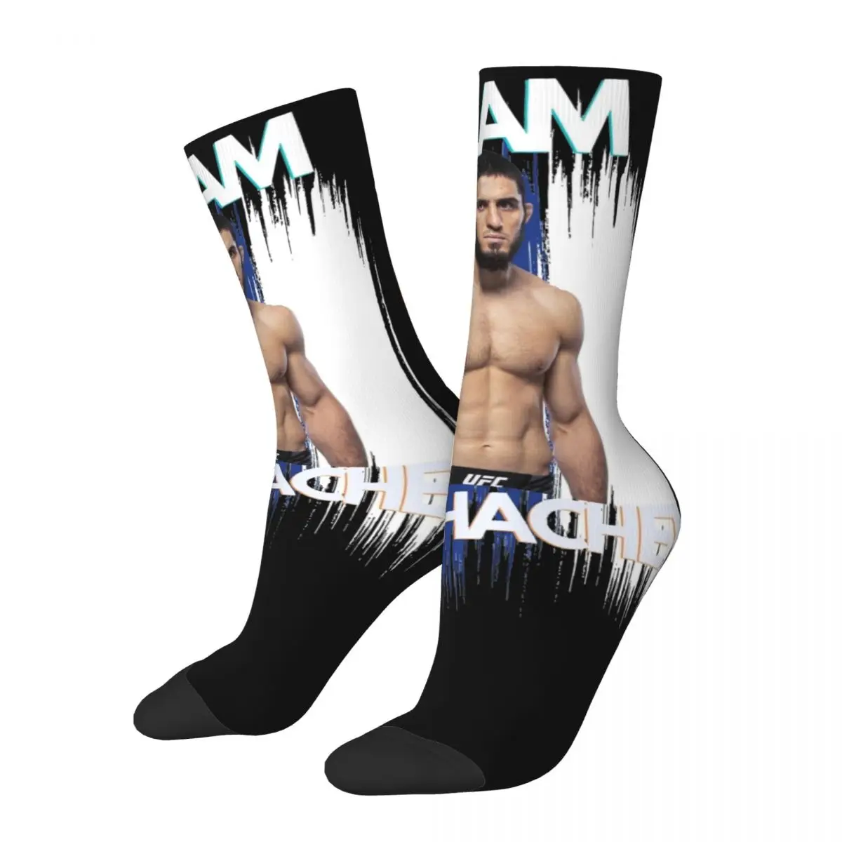 

Islam Makhacev Fighter Winner Merch Crew Socks Cozy Mixed Martial Arts Sport Long Socks Soft for Men's Little Small Gifts