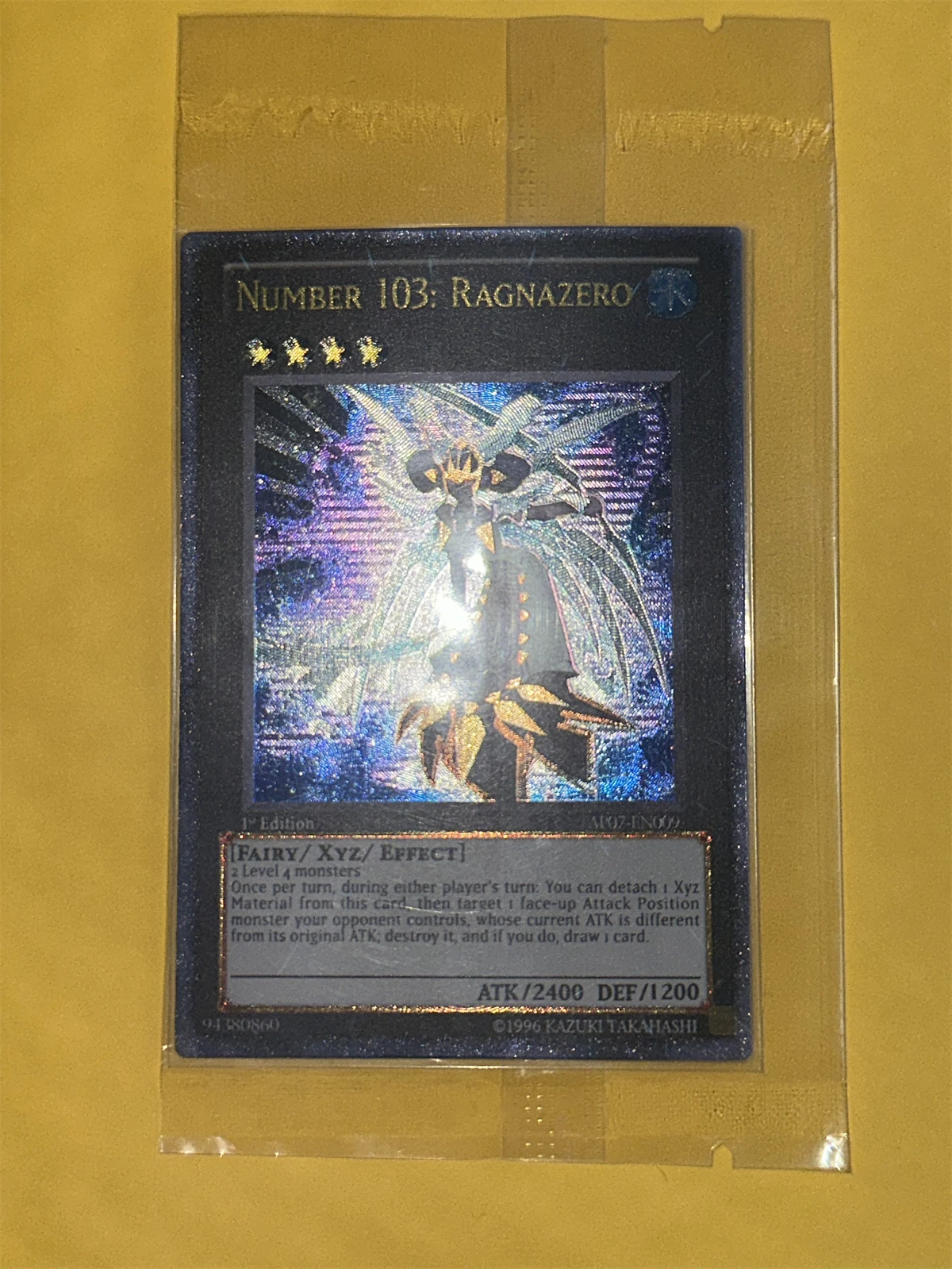 Yu-Gi-Oh OCG/TCG  Number 103: Ragnazero AP07-EN009  Magia Series Children's Gift Collection Board Game Toy Card (No-Original)