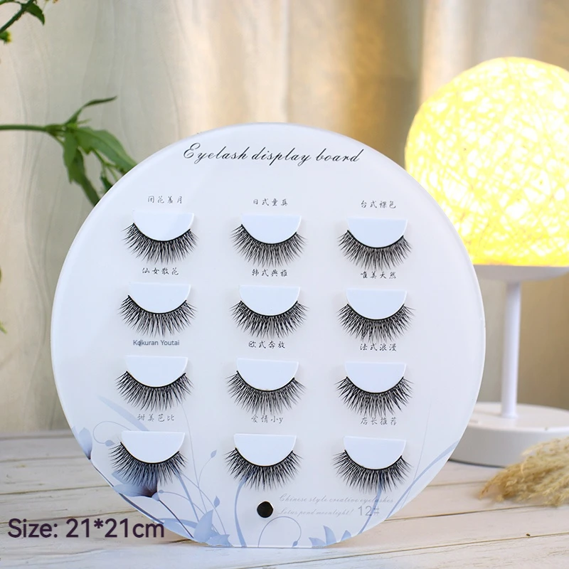 False Full Strip Eyelash Display Board Beauty Salon Lash Display Stand Acrylic Beauty Eyelash Pattern Showing Shelf