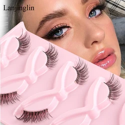 3/5 Pairs Half Lashes Cat Eye Natura Long Full Strip Lashes Makeup Tools Extension Faux Cils Maquiagem False Eyelashes Cílios