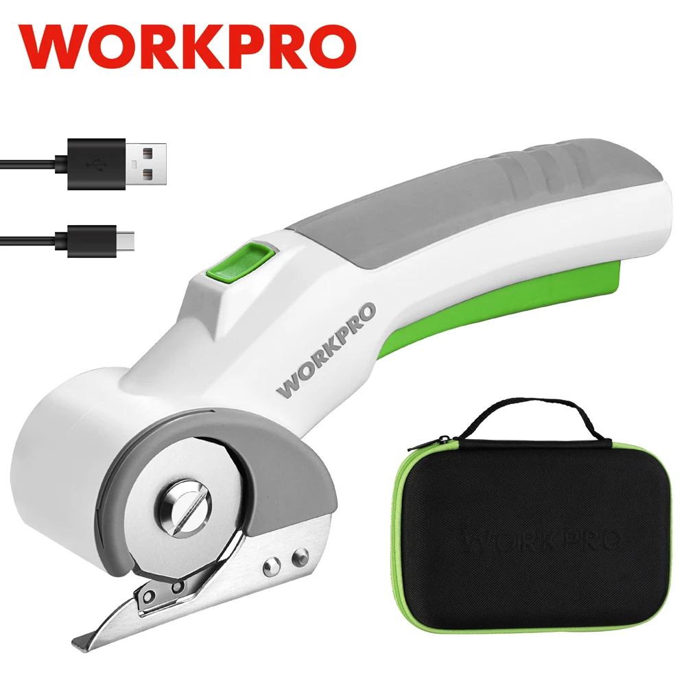 

WORKPRO 3.6V Cordless Electric Scissors For Cloth Carpet Leather Hand-held Circular Knife Cutting Machine Rechargeable PowerTool