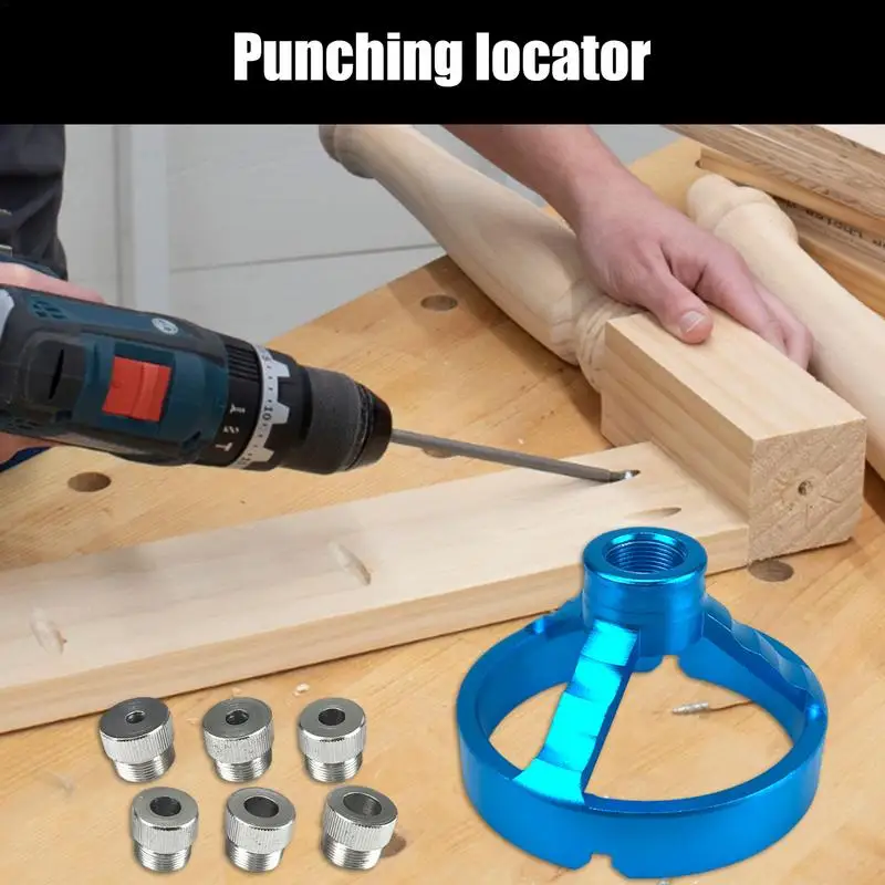 Drill Locator Tool Woodworking Drill Bit Guide Jig Vertical Hole Drilling Guide Metal Vertical Punch Locator For DIY Crafts Hole