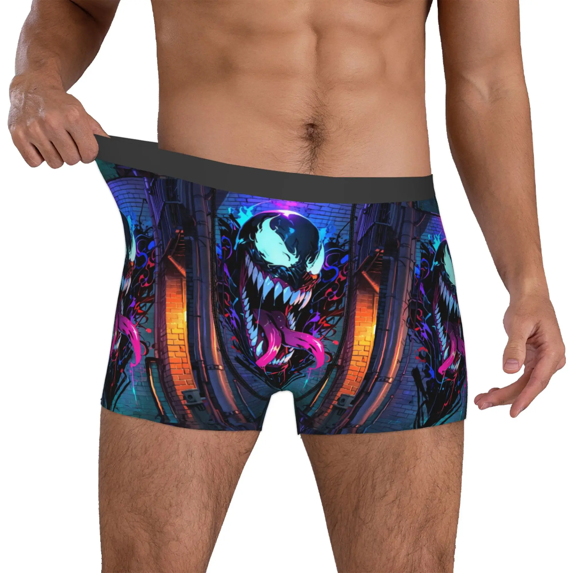 

Custom Comic Wallpaper V-Venom Boxer Shorts For Men 3D Print Underwear Panties Briefs Soft Underpants