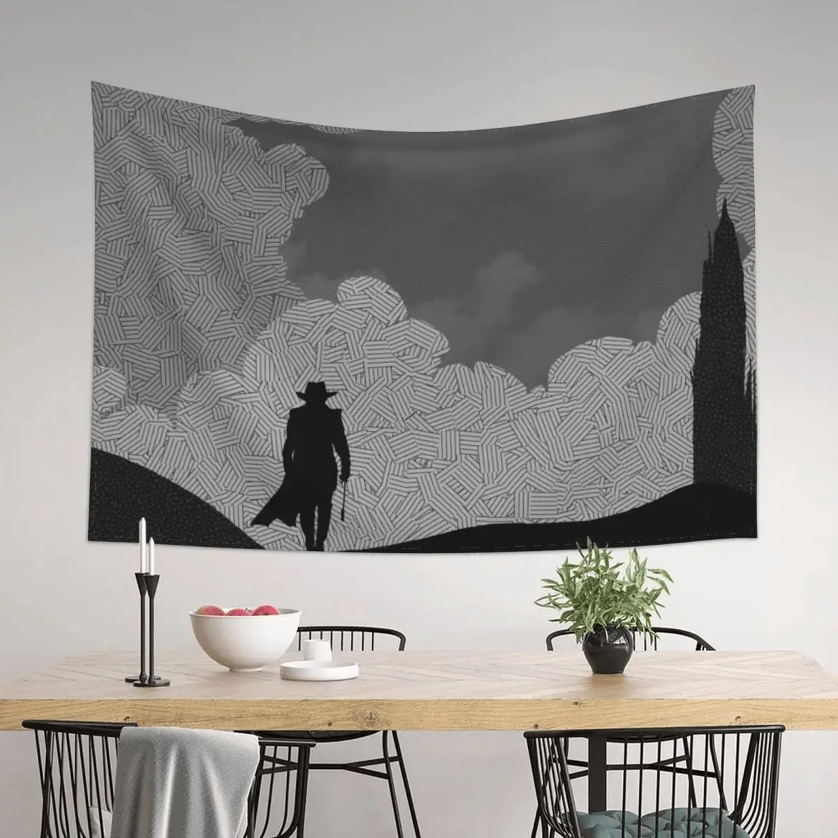 

Dark Tower: Gunslinger Tapestry Home Decoration Room Decorations Aesthetics On The Wall Outdoor Decor Tapestry