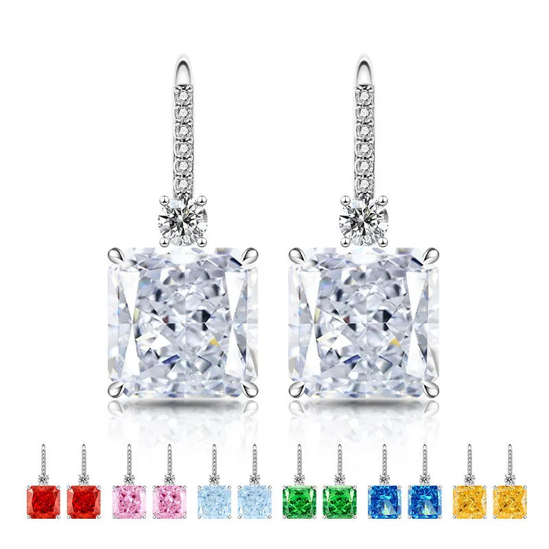 

Elegant and Noble 925 Sterling Silver Fire Color High Carbon Diamond Perfume Bottle Women's Earrings Birthday Jewelry
