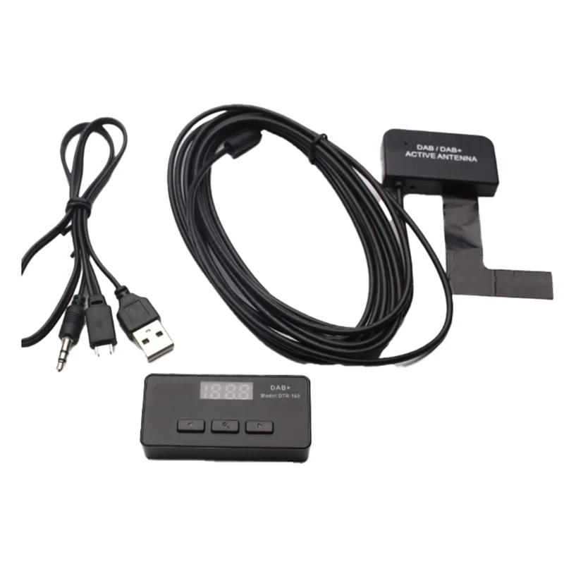 DAB+ Europe Digital Radio GPS Stereo Receiver Support AUX Output FM Transmit Universal DAB Antenna For Toyota VW Car