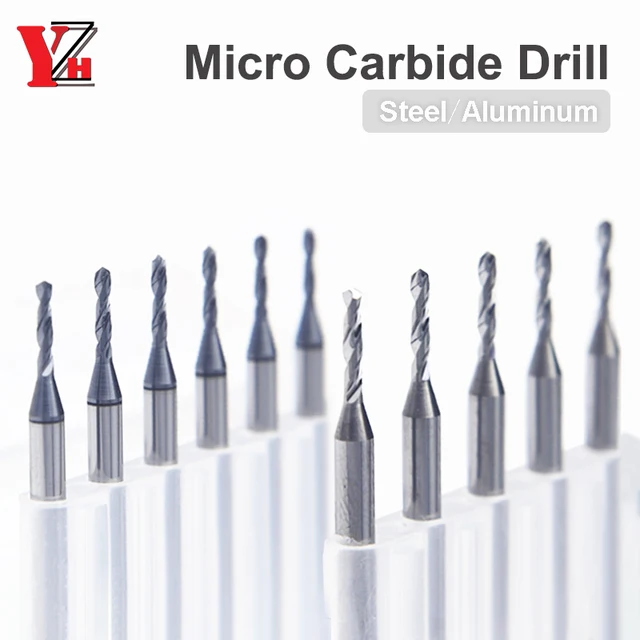 Wiertło Mikro YZH Precyzyjne Mini Wiertło Kręte Do Otworów Trzpień D3 Tokarka CNC Metal Monolityczny 0,15mm do 2,95mm