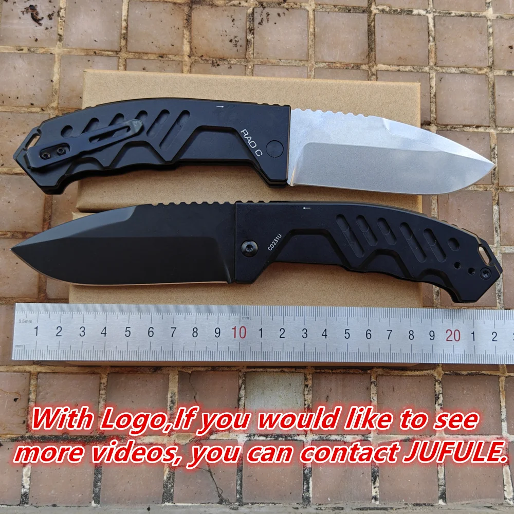 JUFULE Double Security C0231U Aluminum Alloy Handle Copper Washers Manual Hunting Fishing Outdoor EDC Tool Folding Camping Knife