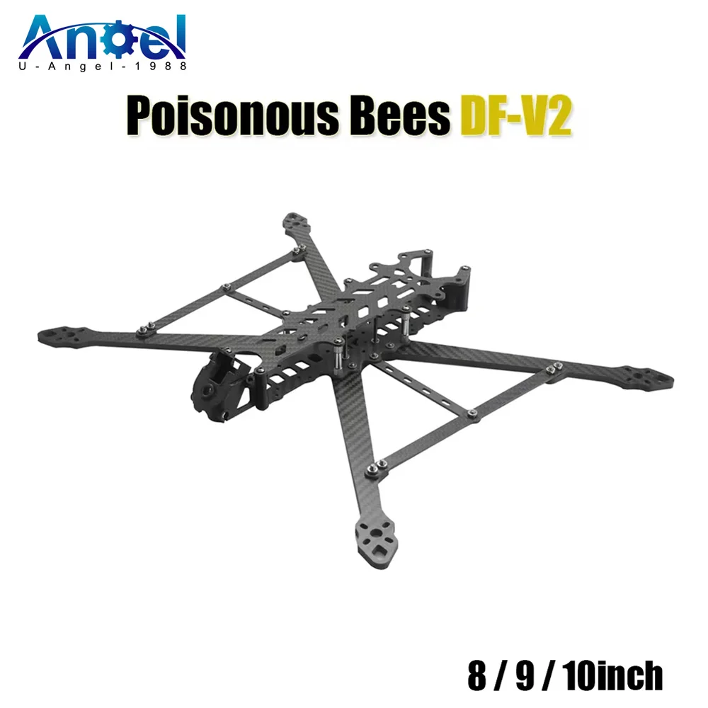 Poisonous Bees DF-V2 FPV Drone Frame KIT 8 / 9 / 10 inch 367/387/427mm Carbon Fiber For RC FPV Freestyle Long Range Racing Drone