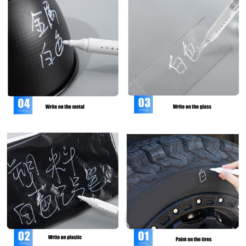 Juego 10 unidades rotuladores pintura blancos a base aceite, rotuladores permanentes, papelería, suministros para