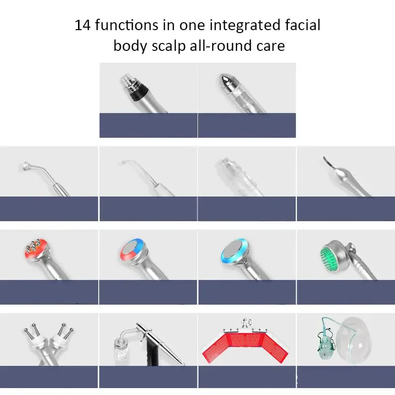 Professional 14 in 1 Hydradermabrasion Machine Phototherapy =Facial Mask Spa Equipment
