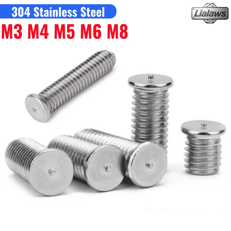M3 M4 M5 M6 M8 304 Stainless Steel Spot Welding Screw Welding Stud Screws For Capacitor Discharge Projection Welding Screws