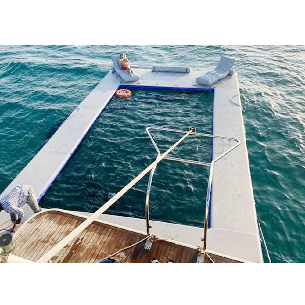 

Inflatable Floating Swimming Pool With Net for Swimming Inflatable Floating Dock for Yacht