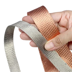 XSSH DIY Flexible Tensile HIFI Pure Copper Plated Tin Shielding 2 -30mm Braided Zipper Cable Sleeve Wire Line Cord Sleeving Tube