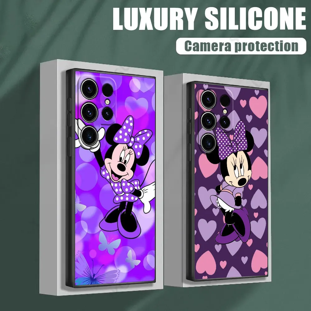 

Minnie Mouse Cartoon Phone Case For Samsung Galaxy S24 Ultra Cases S23 5G S21 S20 FE S22 9 Plus Note 20 Ultra 10 Silicone Cover