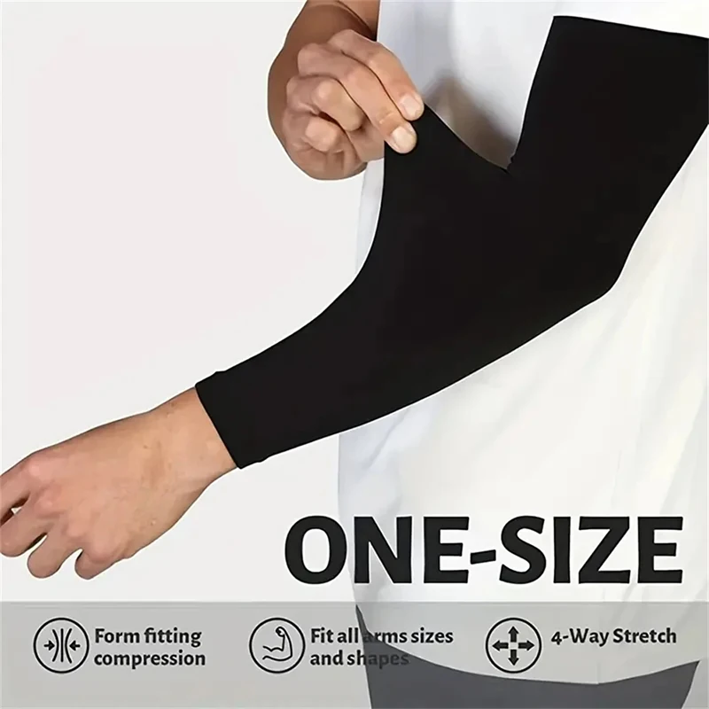 1 Pair Sports Arm Cover Outdoor Essentials UV Sun Protection Compression Black Guard Men Women Basketball Golf Cooling Sleeve