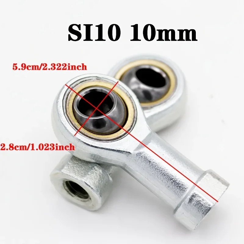 4-Pcs High-Quality Steel Rod End Ball Bearings, Joint Rod Eyebolt Internal Thread Left/Right Hand Bearings, 5mm-12mm Sizes,