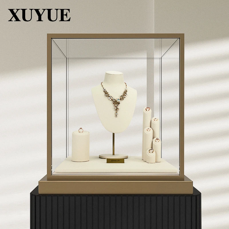 

Jewelry display props Creative metal high-end jewelry display rack Necklace neck window display props