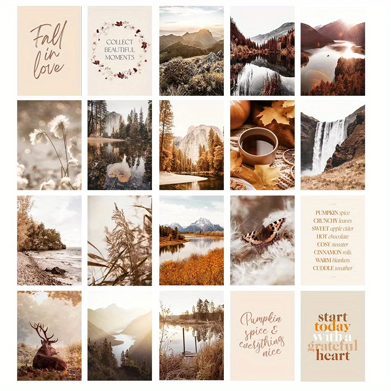 20PCS Vintage Cold High-end Style Postcards, Background Wall Decoration Greeting Cards, Suitable for Bedrooms and Dormitories