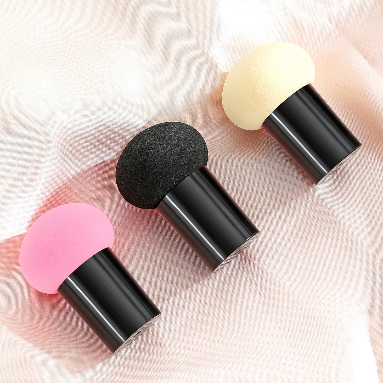 1pc Professional Mushroom Head Makeup Sponges Handle Cosmetic Powder Puffs Foundation Makeup Tools Beauty Accessories for Girl