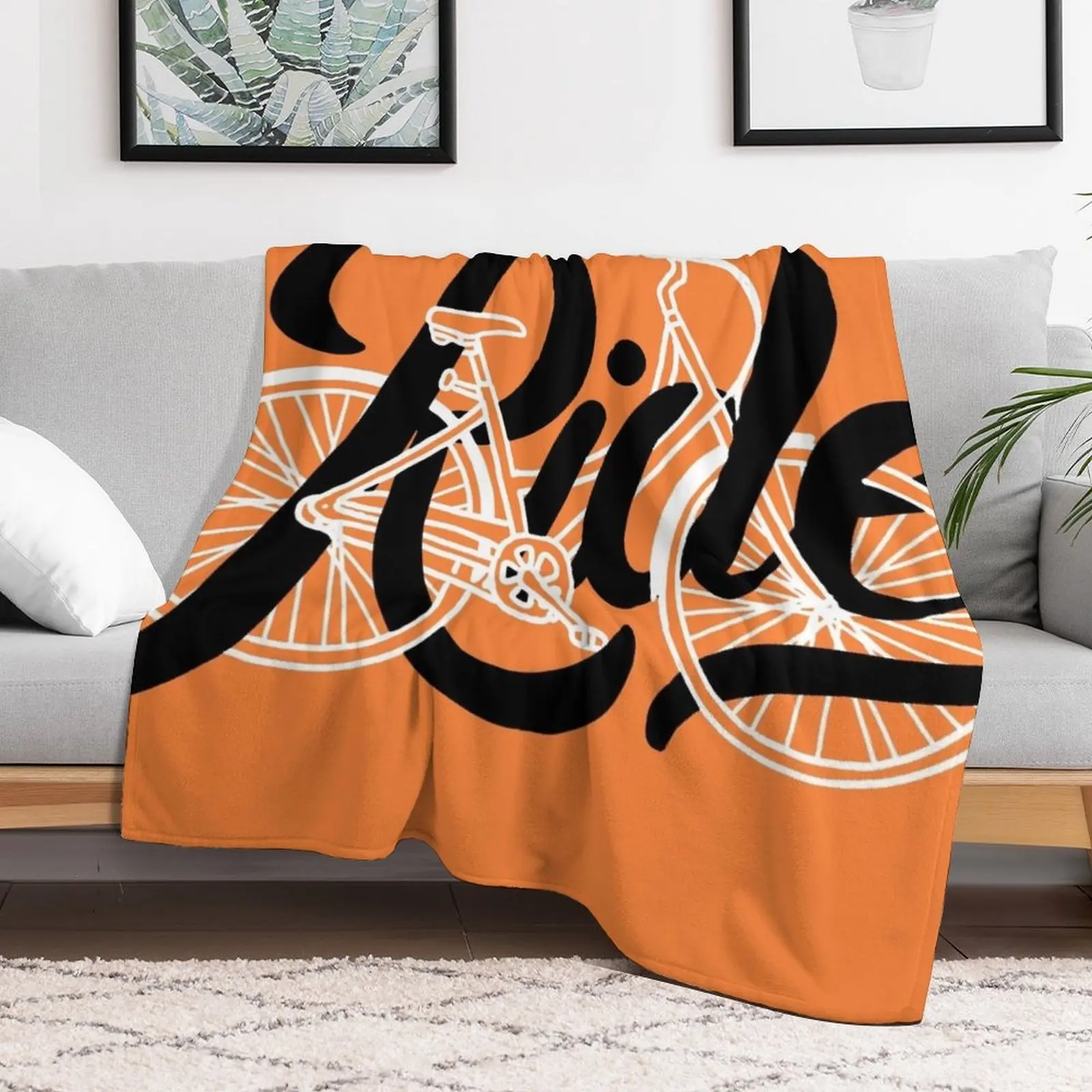 Ride Bike Throw Blanket Beautifuls Flannel Fabric Blankets