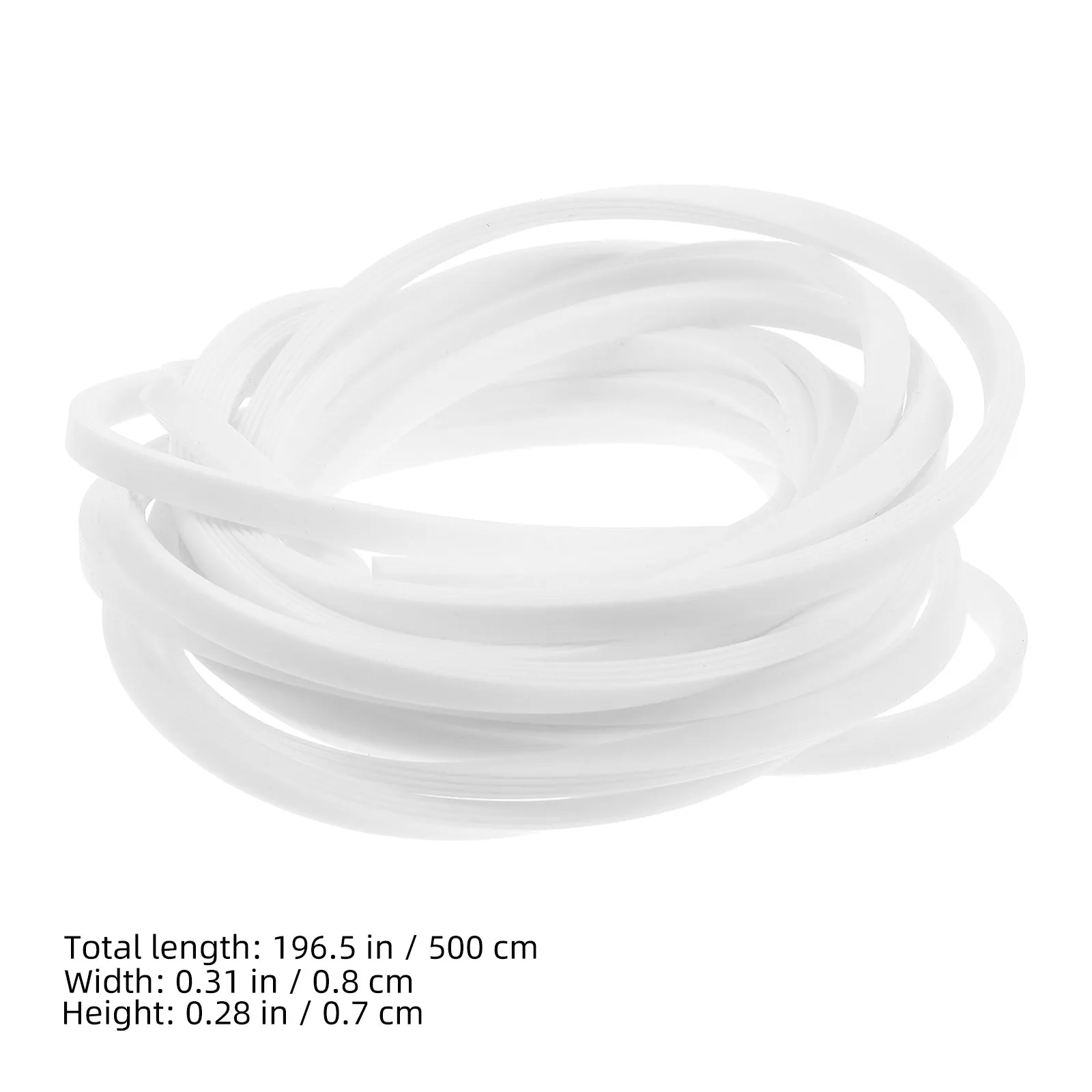 Food Grade Silicone Seal Strip for Bento Lid Replacement Flexible 16.4ft White 8Mm Width Airtight Gasket Seal for Food Storage